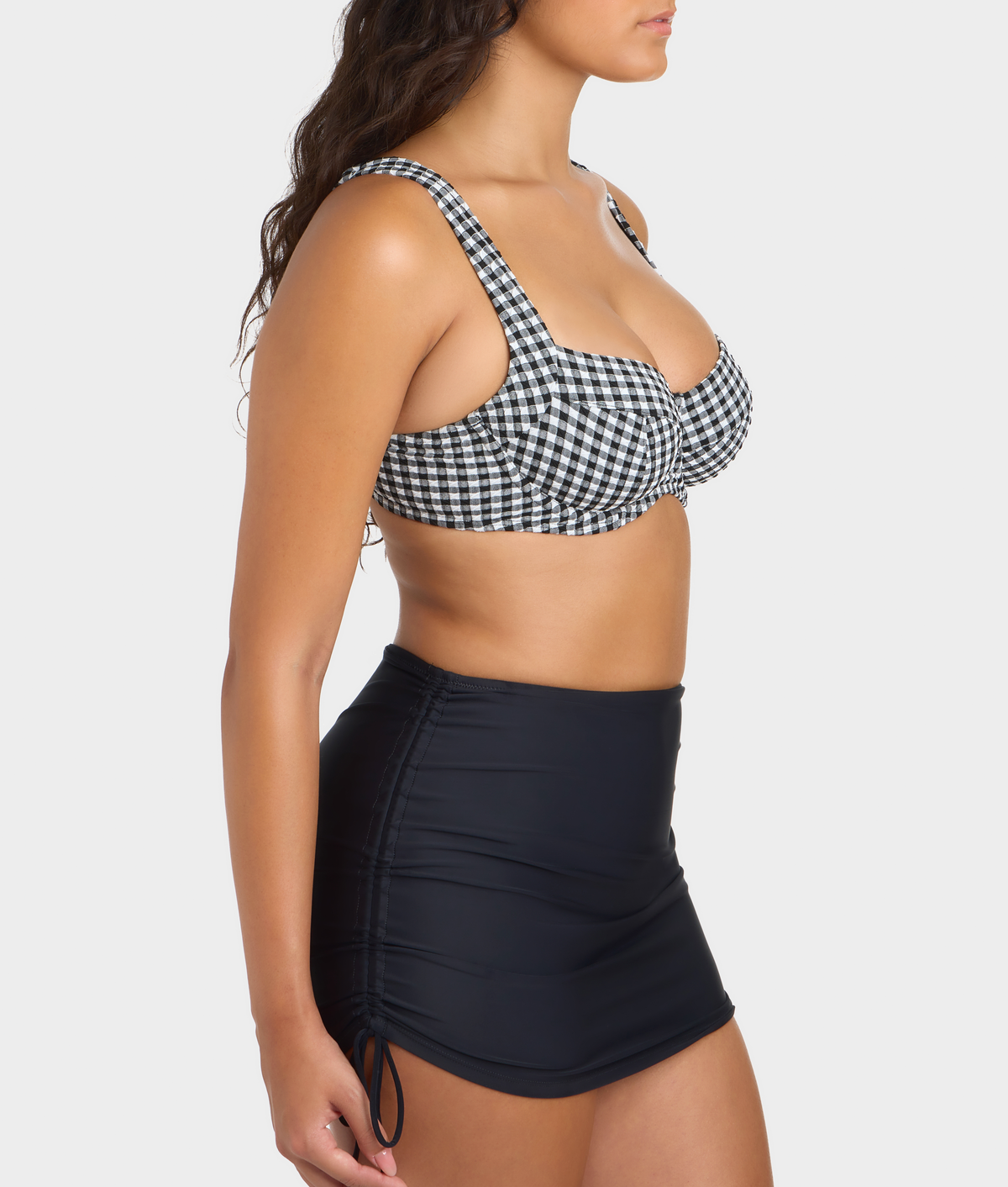Gingham Olivia Underwire Balcony Bikini Top