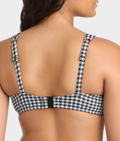 Gingham Olivia Underwire Balcony Bikini Top