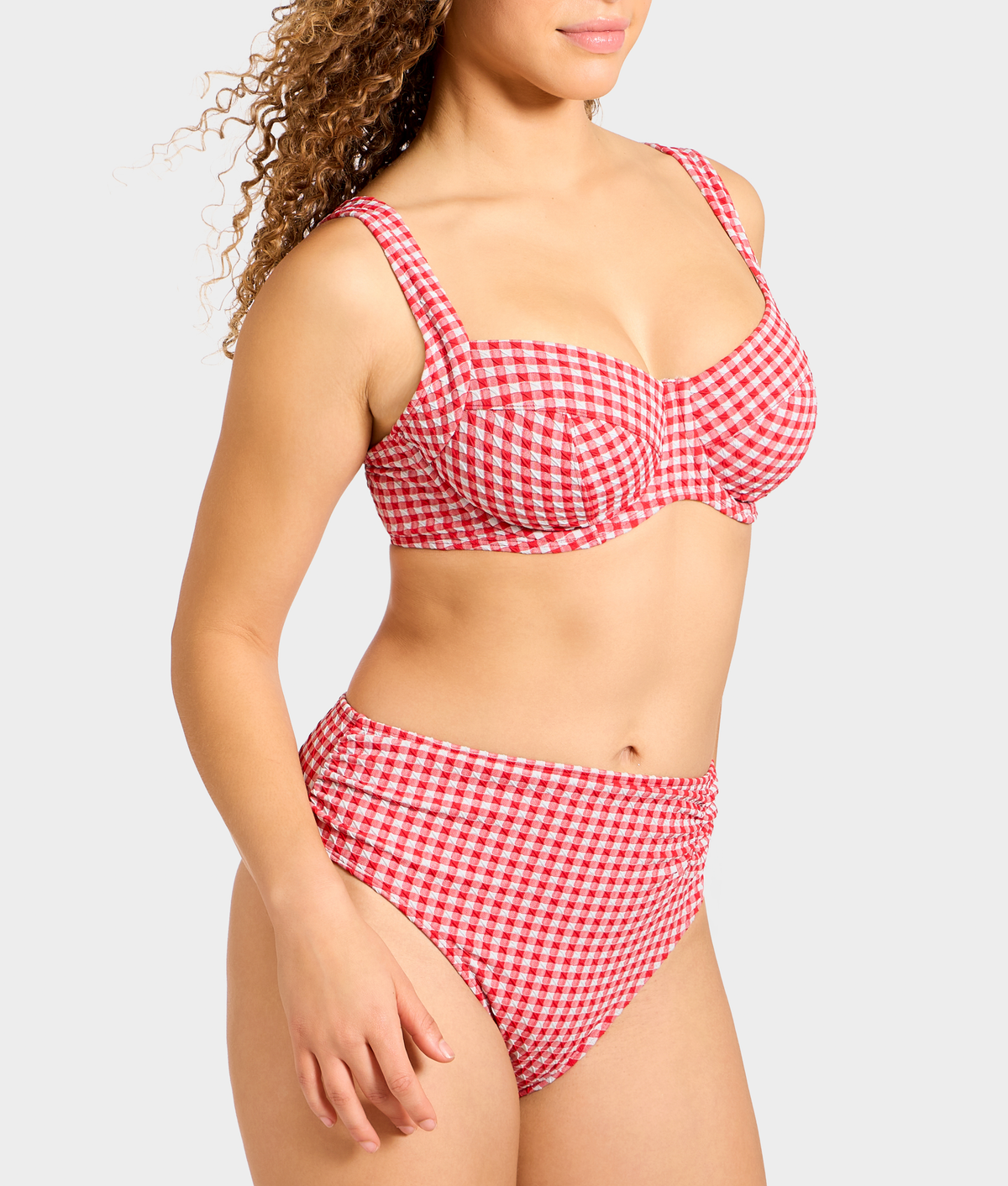 Gingham Olivia Underwire Balcony Bikini Top