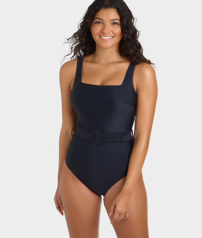 Serene Underwire Belted One-Piece Swimsuit