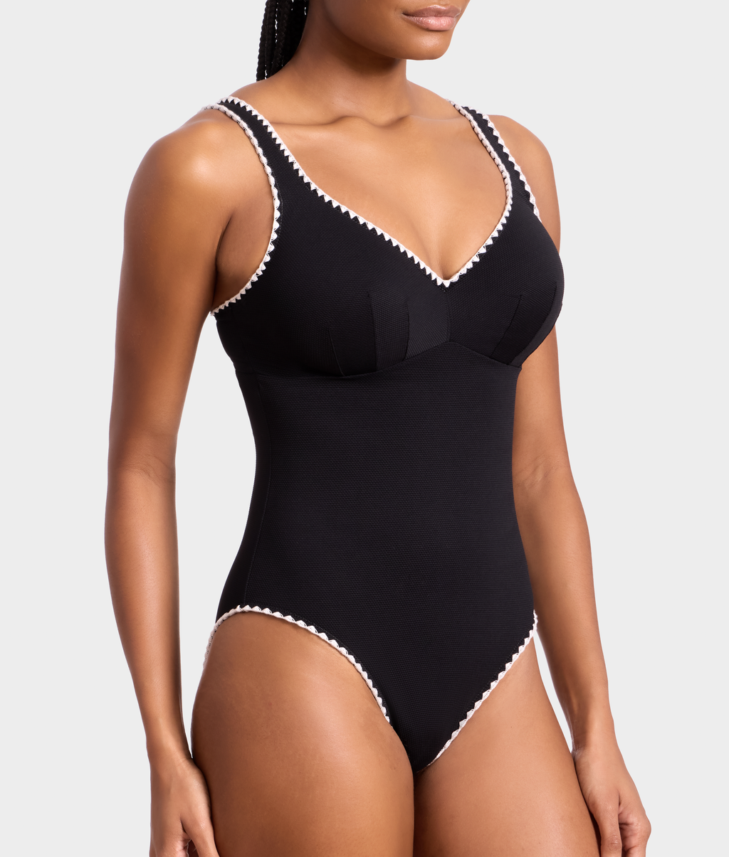 Aurora Lara Plunge Underwire One-Piece Swimsuit