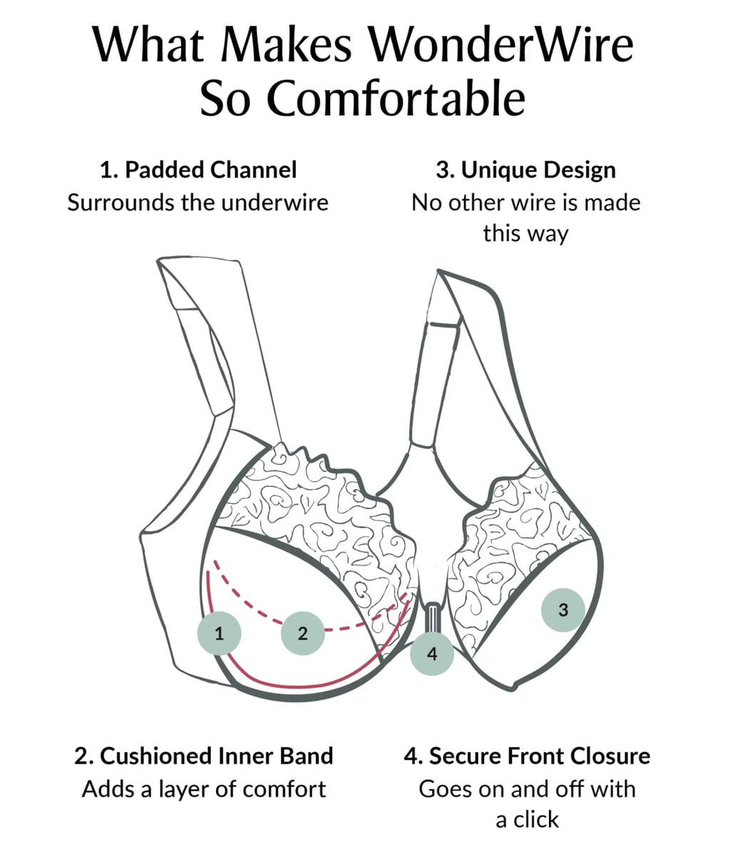 WonderWire Front-Close T-Back Bra